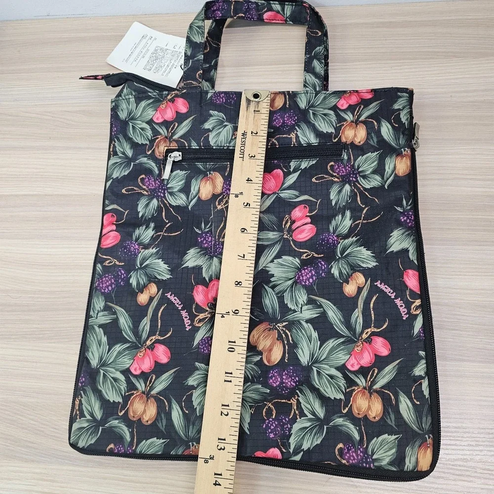 Italian Boho Prep Tote Bag Black‎ Dark Academia Garden School AMICA MODA Flawed
